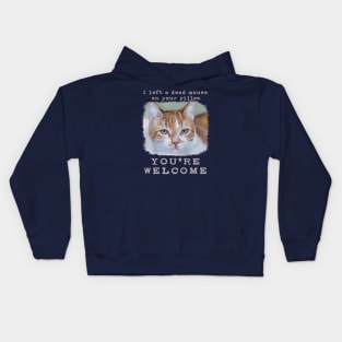 "You're Welcome" Cute Funny Cat Kids Hoodie